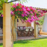 Ferienhaus Mallorca 6630 überdachte Terrasse