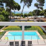 Strand-Villa Mallorca MA6321 Blick auf Pool und Strand