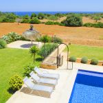 Ferienhaus Mallorca MA4660 Blick über den Pool auf das Meer