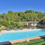 Villa Mallorca 4820 - Blick auf Pool und Garten