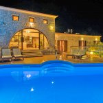 Ferienhaus Kreta KV33587 mit Pool bei Nacht