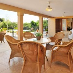 Ferienhaus Mallorca Pollensa MA3410 - Überdachte Terrasse mit Sitzmöbeln