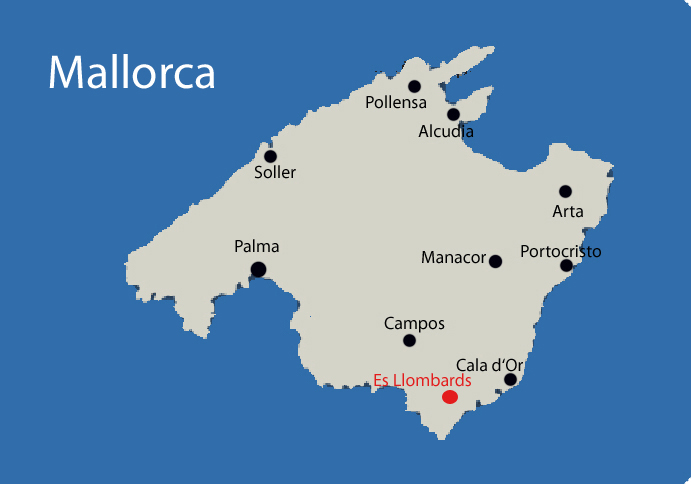 Es Llombards auf Mallorca Karte
