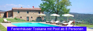 Ferienhäuser Toskana mit Pool ab 8 Personen