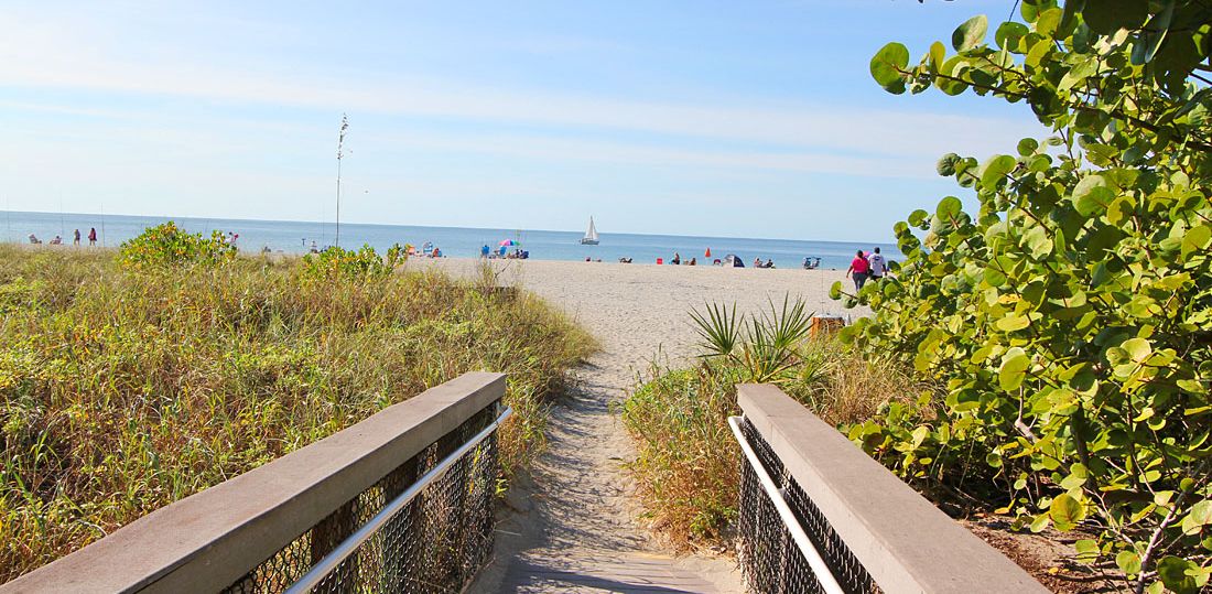 Zugang zum Venice Beach in Florida