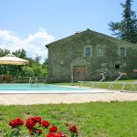 Ferienhaus Toskana mit Pool und Hund TOH380 Rasenfläche um den Pool