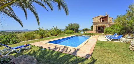 Mallorca Südostküste – Finca Son Macia 3928 mit privatem Pool und Panoramablick für 6 Personen, Strand 10 km. An- und Abreisetag Samstag!