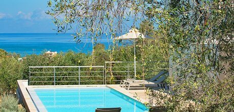 Ferienhaus Korfu für 8 Personen Roda 43524 mit privatem Pool und Meerblick, Strand = 1,5km. An- und Abreisetag Montag.