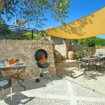 Luxus Finca Mallorca MA3260 Terrasse mit Sonnensegel