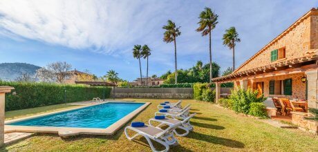 Mallorca Nordküste – Ferienhaus Pollensa 34091 für 6 Personen mit privatem Pool, Strand = ca. 7 km. An- und Abreisetag Freitag.