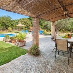 Ferienhaus Mallorca MA3520 überdachte Terrasse mit Esstisch