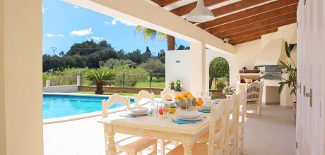Mallorca Südostküste – Luxus Ferienhaus Calonge 3996 mit Pool, Wohnfläche 100qm. Wechseltag Samstag – Nebensaison flexibel auf Anfrage, Mindestmietzeit 1 Woche.