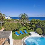 Villa Mallorca MA4797 Blick über den Pool auf das Meer